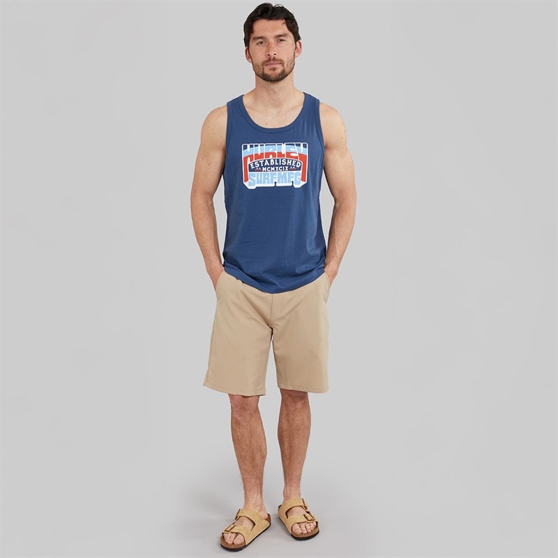 Hurley Herre Grafisk Vest Industrial Blue - Billede 3
