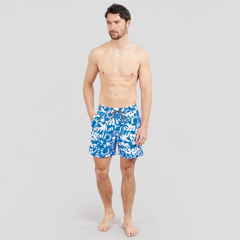Hurley Herre Solrige Strand Volley Svømme Shorts Blå - Billede 4
