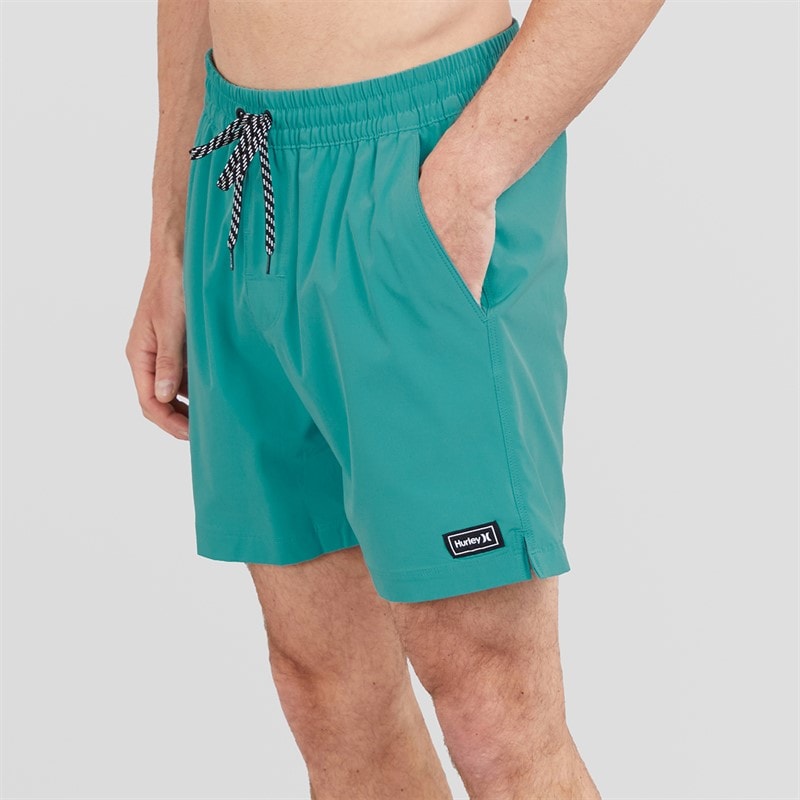 Hurley Herre Ensfarvede Volley Svømme Shorts Vapor Green