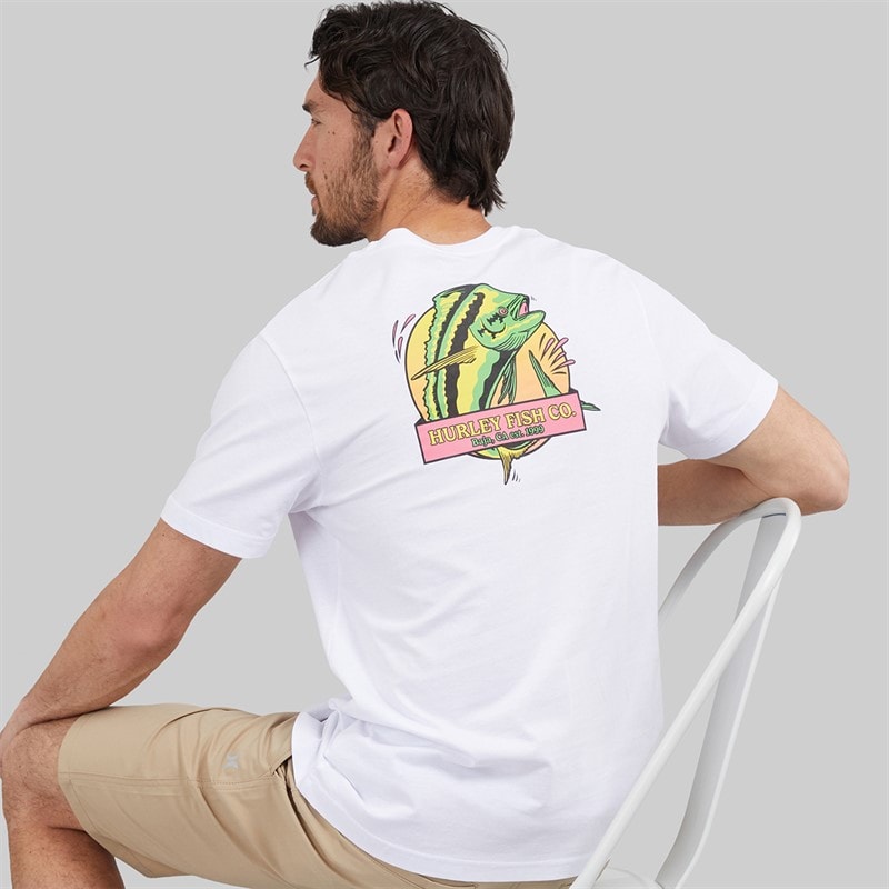 Hurley Herre Mahi Grafisk T-shirt White Traditional