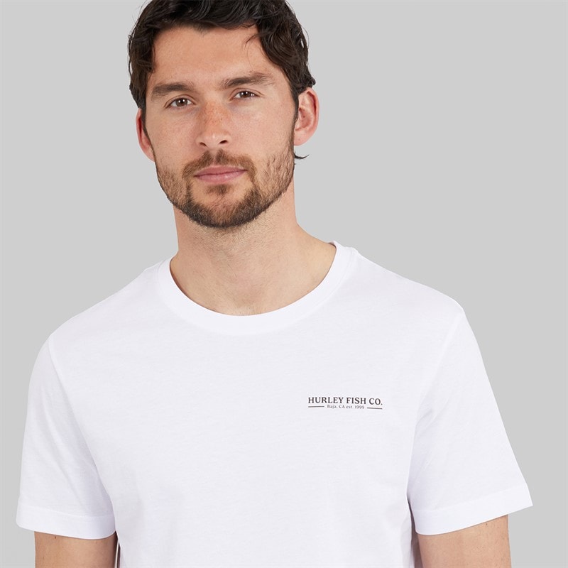Hurley Herre Mahi Grafisk T-shirt White Traditional - Billede 2
