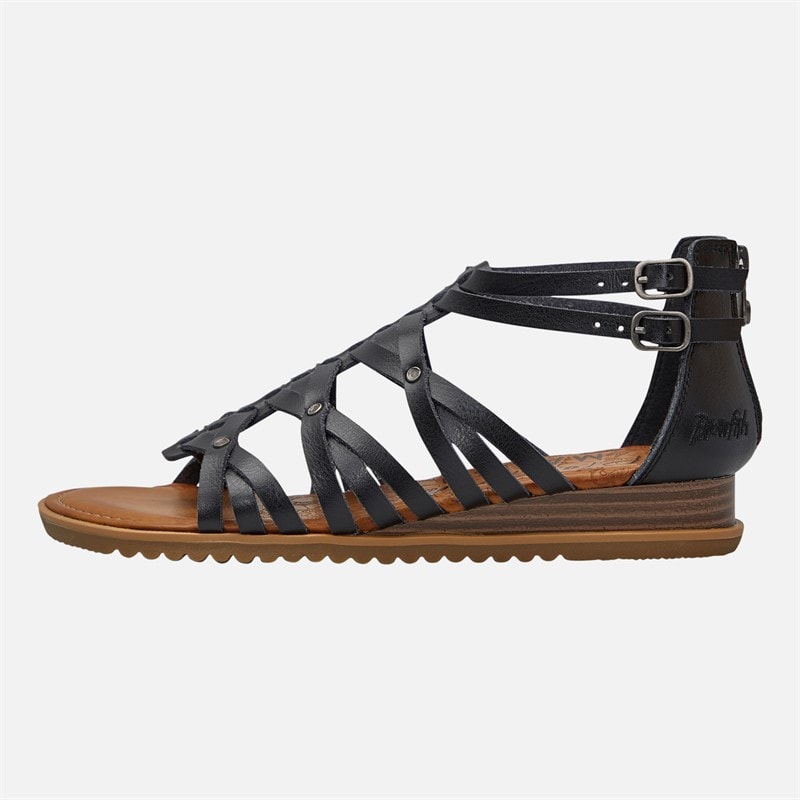 Blowfish Dame Bloomy Ankelsko Sandaler Black Dyecut - Billede 1
