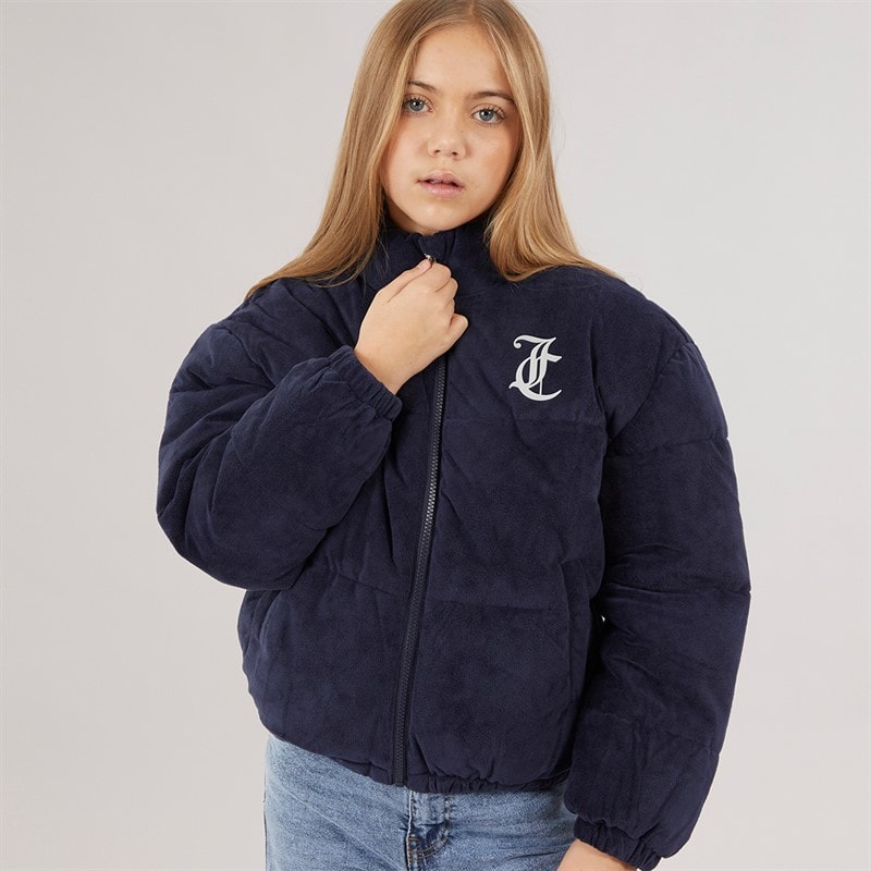 Juicy Couture Piger Velour Hættetrøje Pufferjakke Nattehimmel - Billede 5
