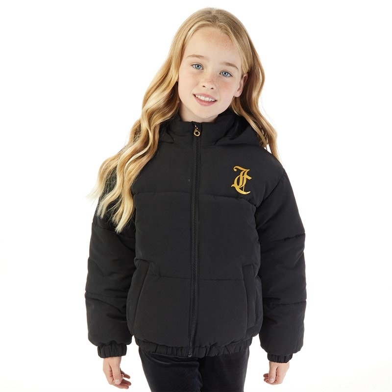 Juicy Couture Pigejakke med kort baffle Sort - Billede 1