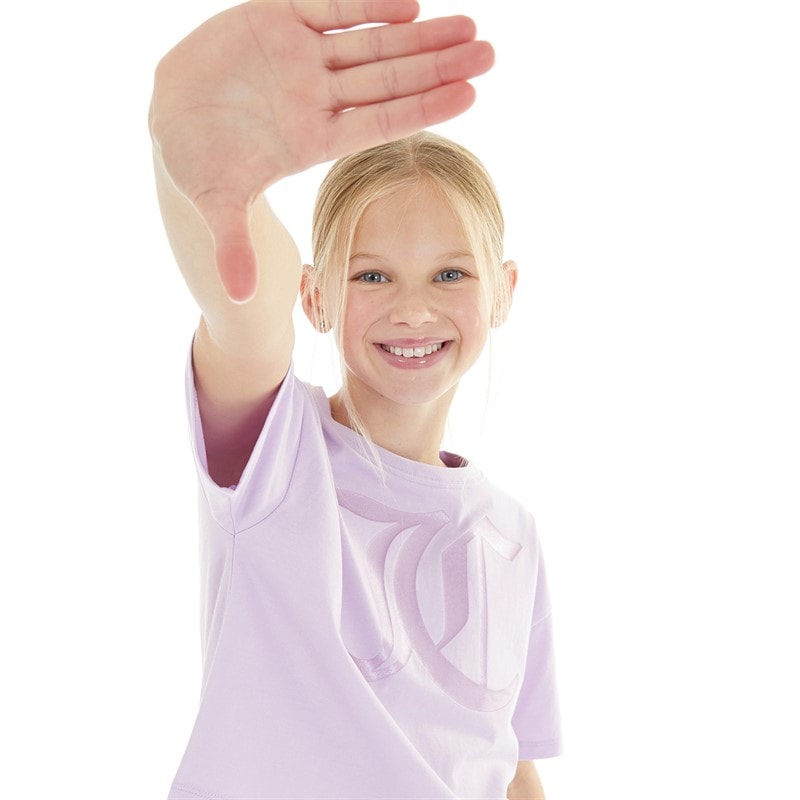 Juicy Couture Piger T-shirt med boksformet pasform Lavenula - Billede 3