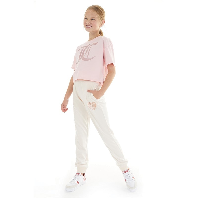 Juicy Couture Piger T-shirt med Kvadratisk Pasform Almond Blossom - Billede 3
