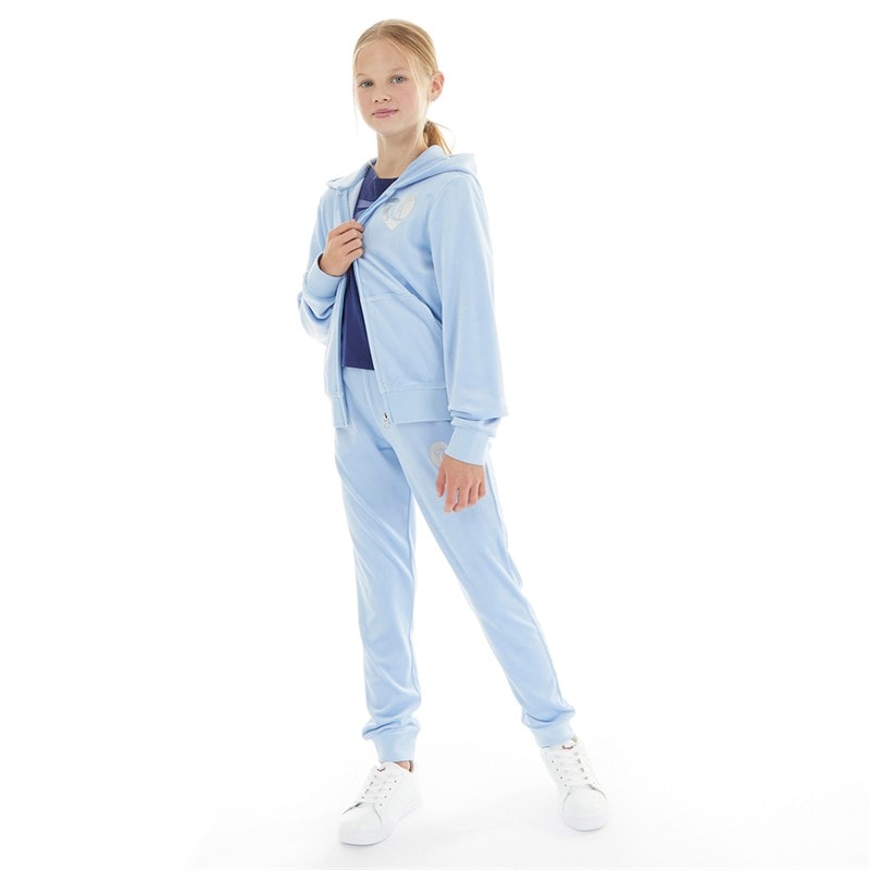 Juicy Couture Piger Velour Træningssæt Della Robbia Blå - Billede 3