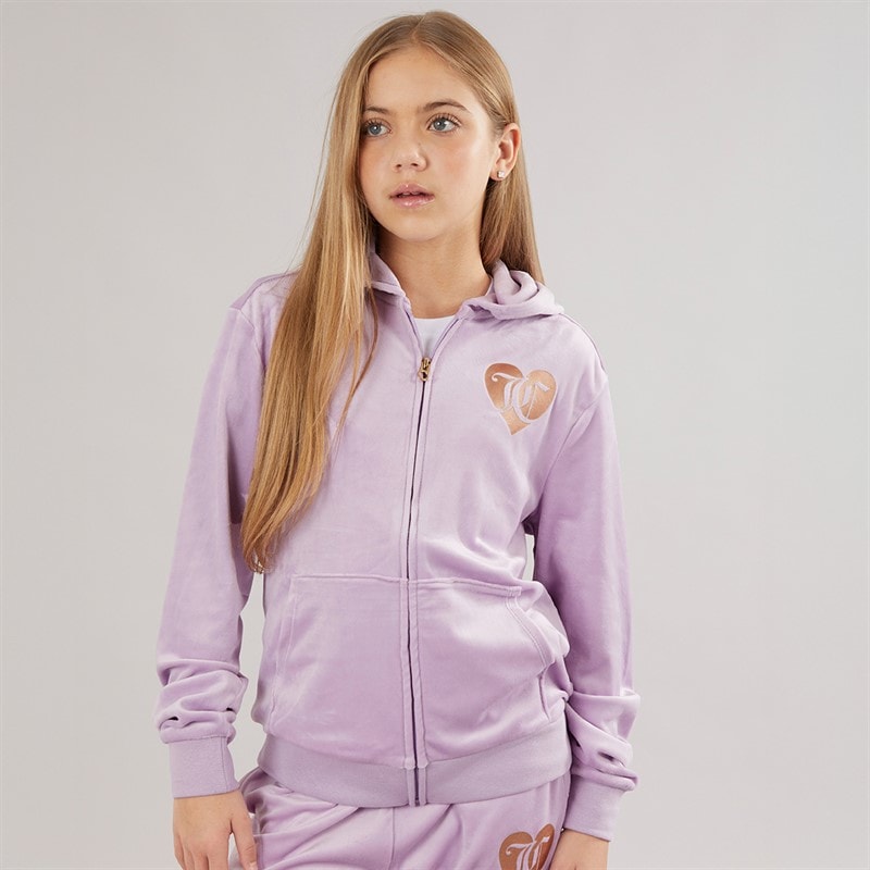 Juicy Couture Piger Velour Træningsdragt Lavendel - Billede 3