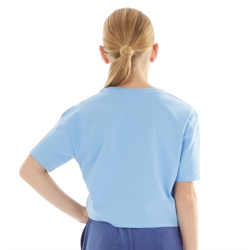 Juicy Couture Piger T-shirt Boxy i Tonen Della Robbia Blå - Billede 2