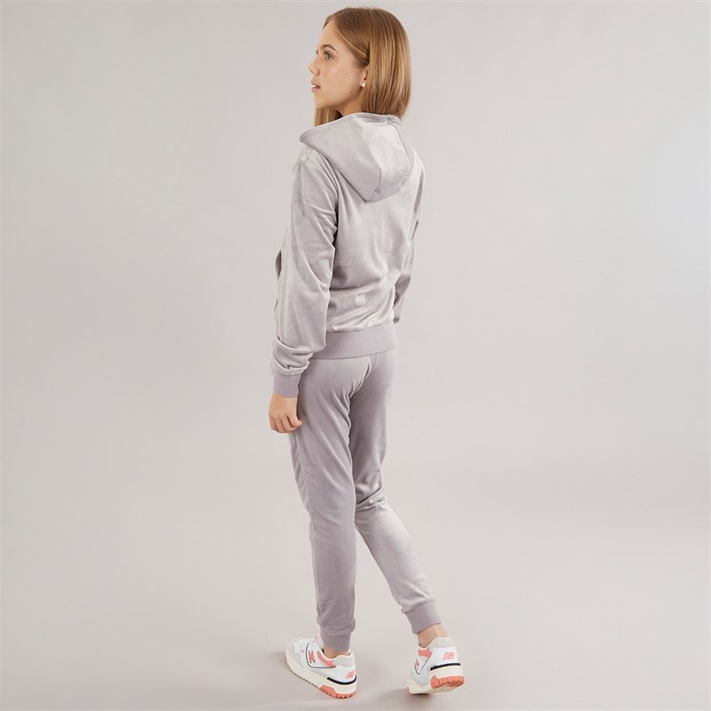 Juicy Couture Piger Velour Hjerte Logo Træningsdragt Sølv Sconce - Billede 2