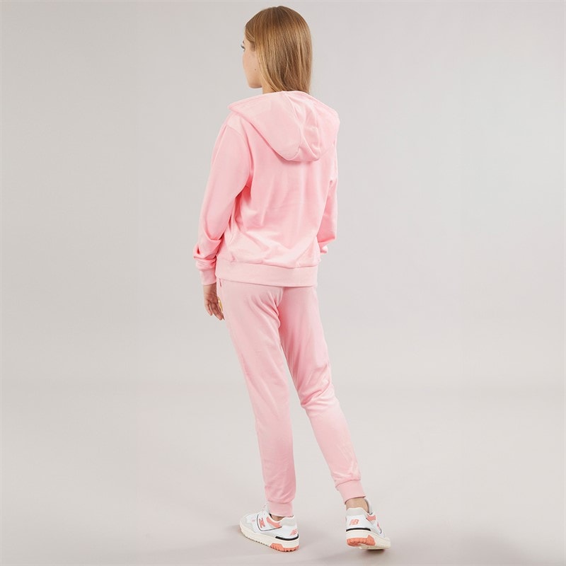 Juicy Couture Piger Velour Hjerte Logo Træningsdragt Mandelblomst - Billede 2