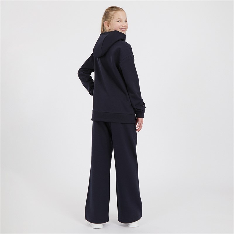 Juicy Couture Piger Overhead Hoodie og Wide Leg Joggers Tracksuit Set Natsky - Billede 2