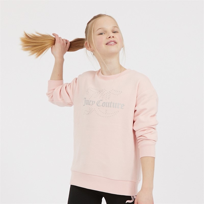 Juicy Couture Piger Rundhals Trøje Jordbær Creme - Billede 3