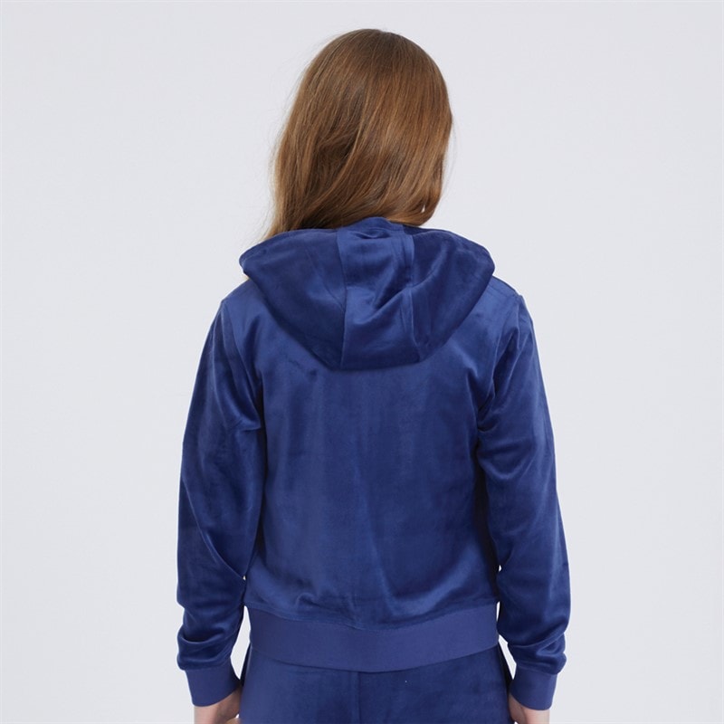 Juicy Couture Piger Velour Hættetrøjer Blå - Billede 2