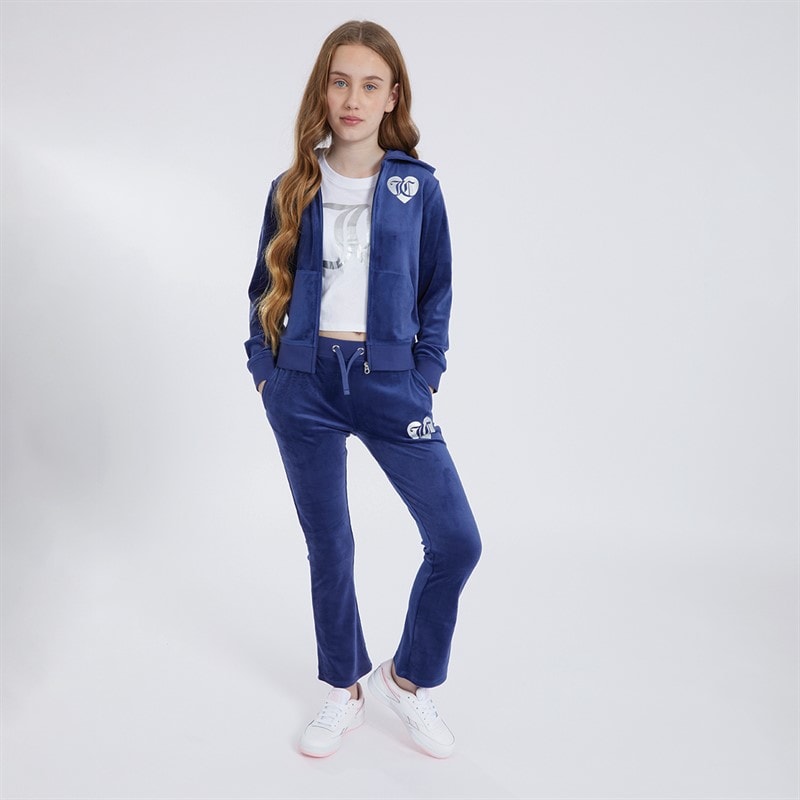 Juicy Couture Piger Velour Hættetrøjer Blå - Billede 3