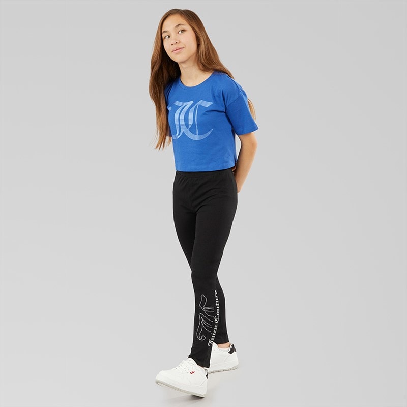 Juicy Couture Piger Glitter Gel Logo Gamachebukser Sort - Billede 3