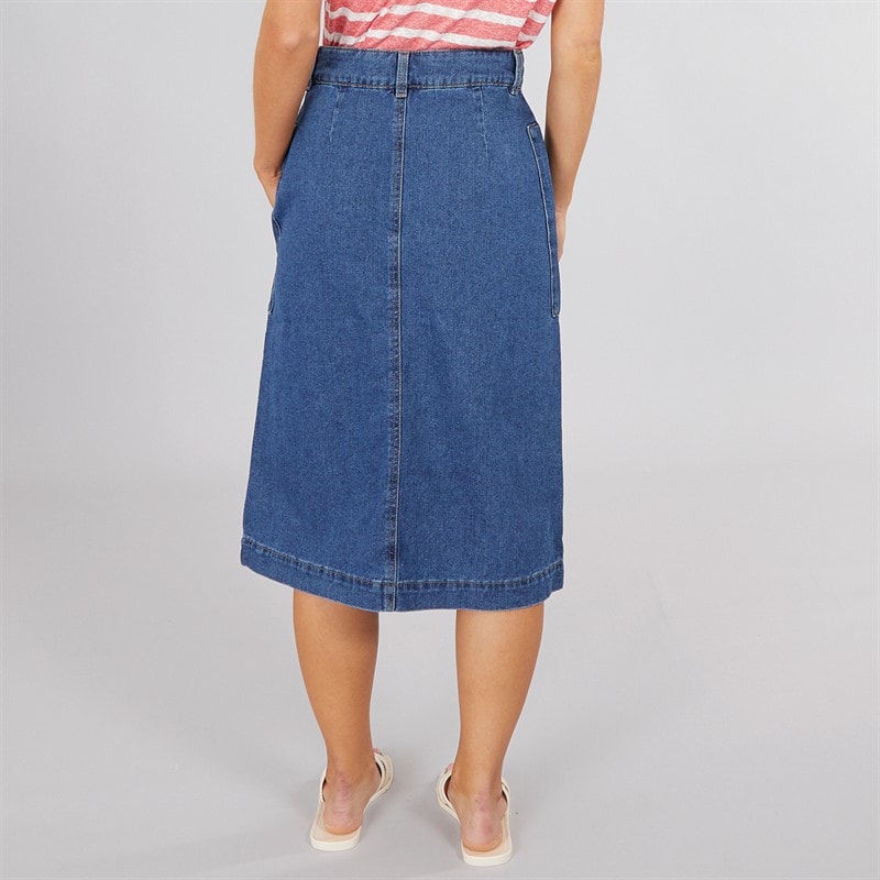 Jacqueline De Yong Dame Olivia Denim Nederdel Mørk Blå Denim - Billede 2