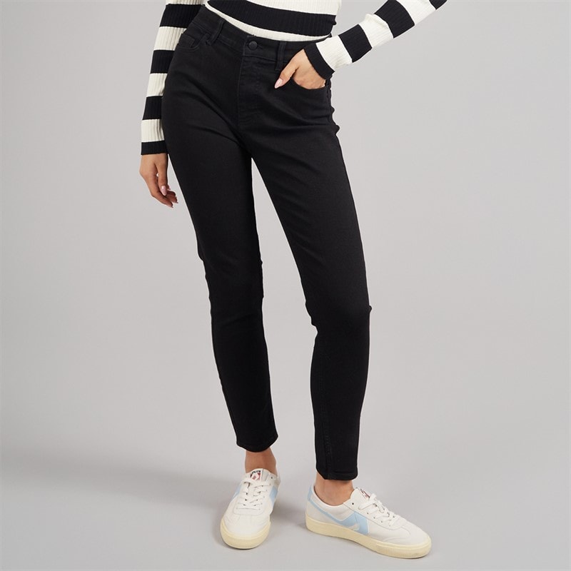 Jacqueline De Yong Dame Jeans Måne Skinny Black Denim