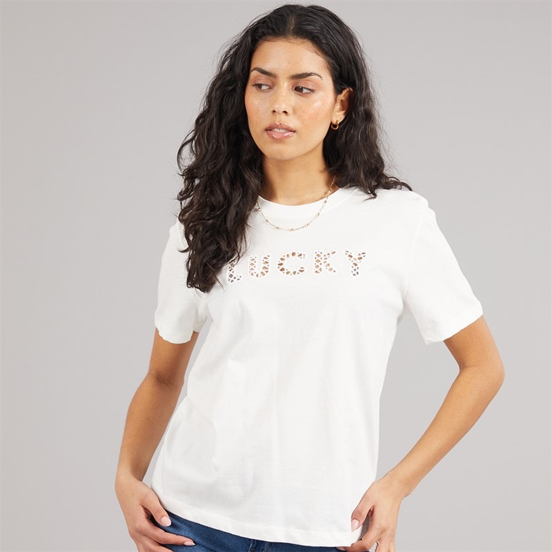 Jacqueline De Yong Dame Selma T-shirt Cloud Dancer - Billede 3