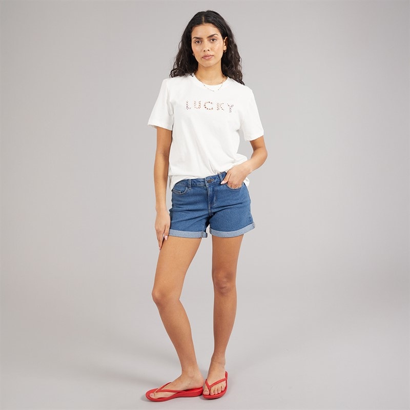 Jacqueline De Yong Dame Selma T-shirt Cloud Dancer - Billede 4