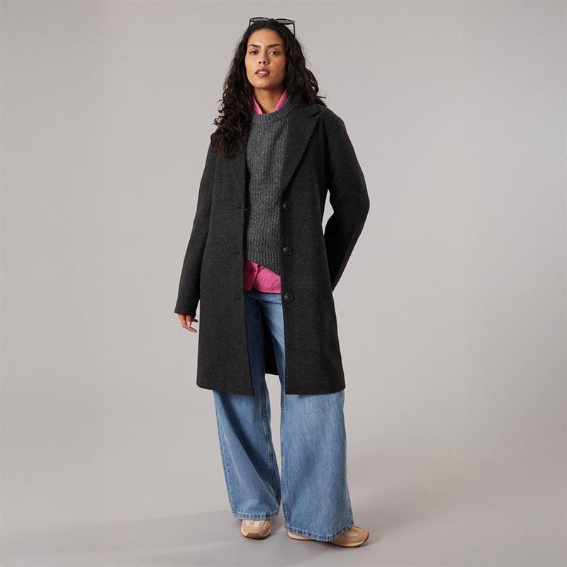 Jacqueline De Yong Dame Echo Livs Frakke Sort - Billede 4