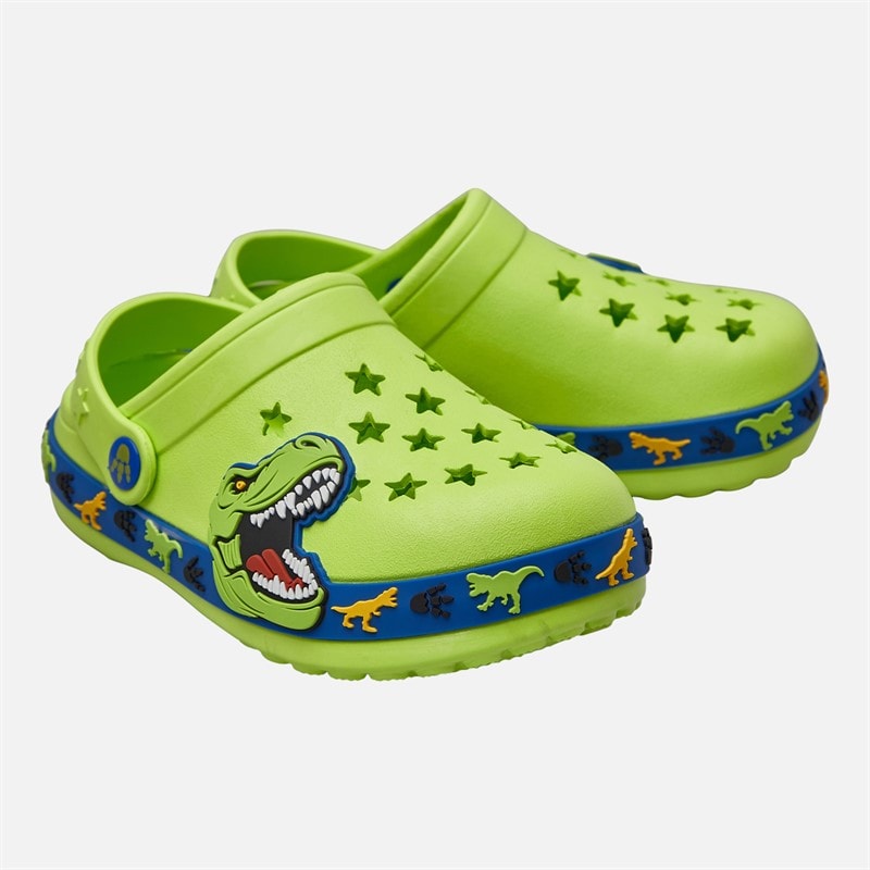 Character Drenge Dinosaur Mønster Clogs Grøn - Billede 1
