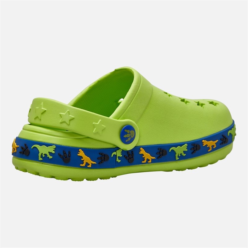 Character Drenge Dinosaur Mønster Clogs Grøn - Billede 5
