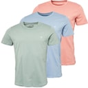 JACK & JONES Herre JXJ T-shirts 3-pak Ashley Blå/Roset/Grøn Milieu