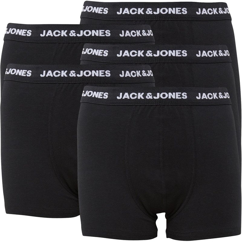 JACK & JONES Drengebaseboksere 5-pak Sort - Billede 1