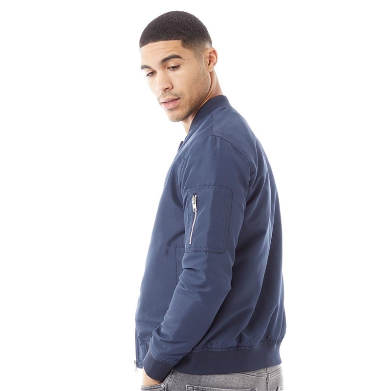 JACK & JONES Herre Mash Bomberjakke Blå Blazer - Billede 2