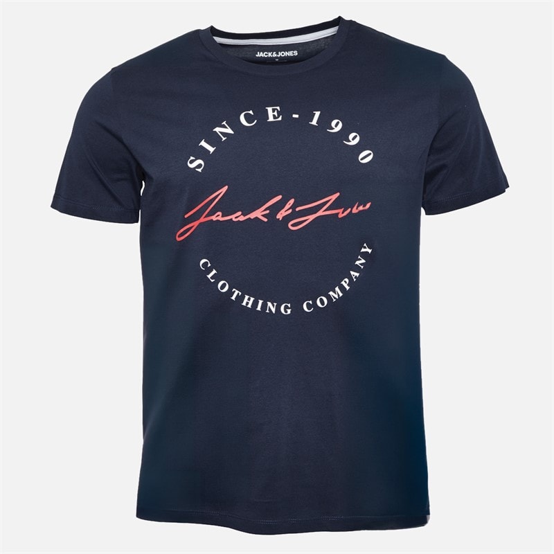 JACK & JONES Herre Urban Crew Neck Fem-pak T-shirts Oliven Nat/Hvid/Lysegrå Melange/Marineblå Blazer - Billede 3
