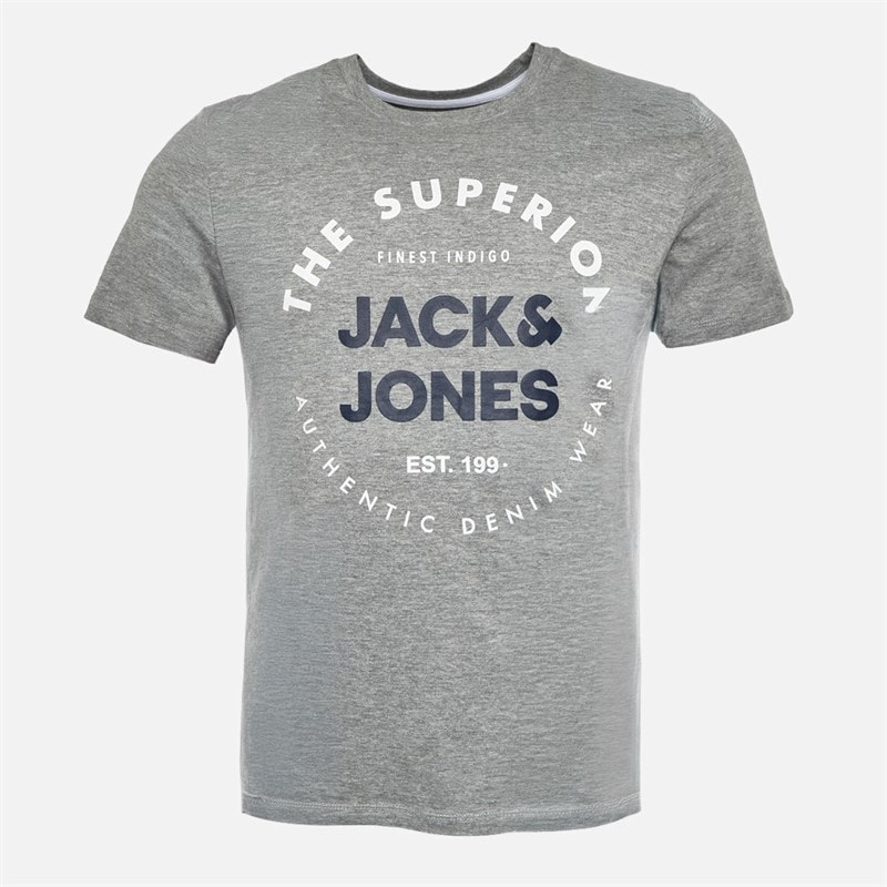 JACK & JONES Herre Urban Crew Neck Fem-pak T-shirts Oliven Nat/Hvid/Lysegrå Melange/Marineblå Blazer - Billede 5