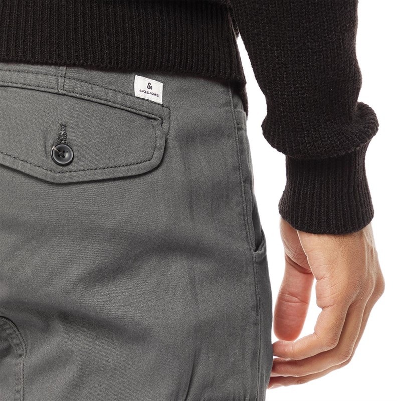 JACK & JONES Herre Paul Warner AKM 111 Cargobukser Asfalt - Billede 3