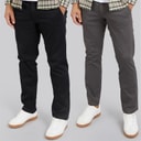 JACK & JONES Herre Bolton Dean AKM Chinoer To-pak Mørkegrå/Sort