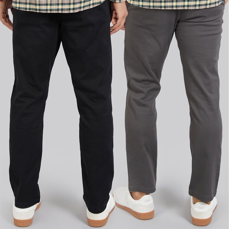 JACK & JONES Herre Bolton Dean AKM Chinoer To-pak Mørkegrå/Sort - Billede 2