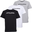 JACK & JONES Drengenes Harry T-shirts 3-pak Hvid/Sort/Aluminim