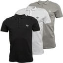 JACK & JONES Mænd Marley 3-pak Polos Hvid/Sort/Grå