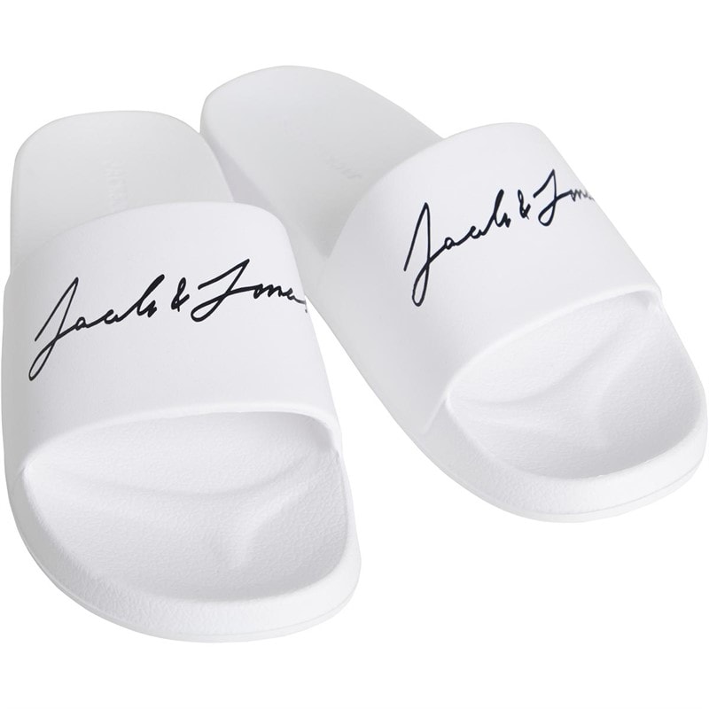 JACK & JONES Herre Gary Moulded Slides Slider Hvid