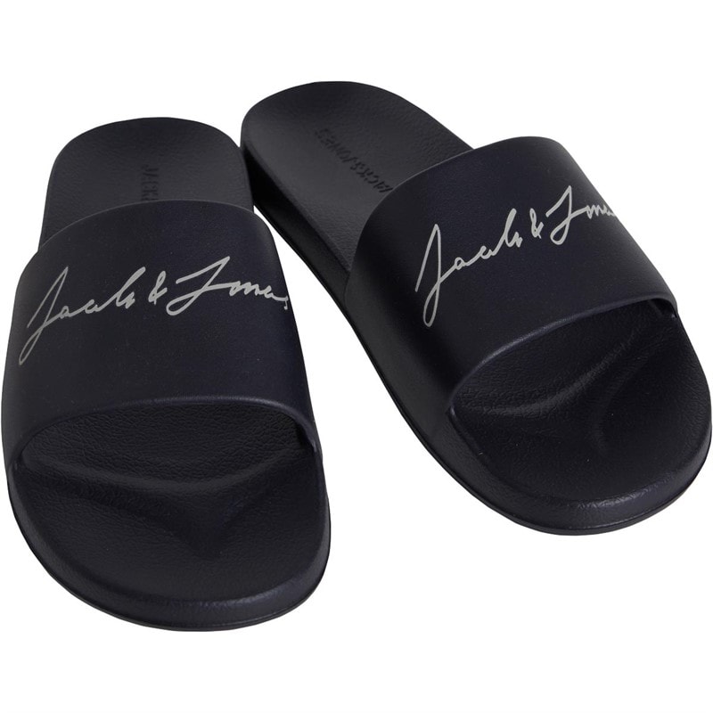 JACK & JONES Herre Gary Moulded Slides Slider Sort - Billede 1