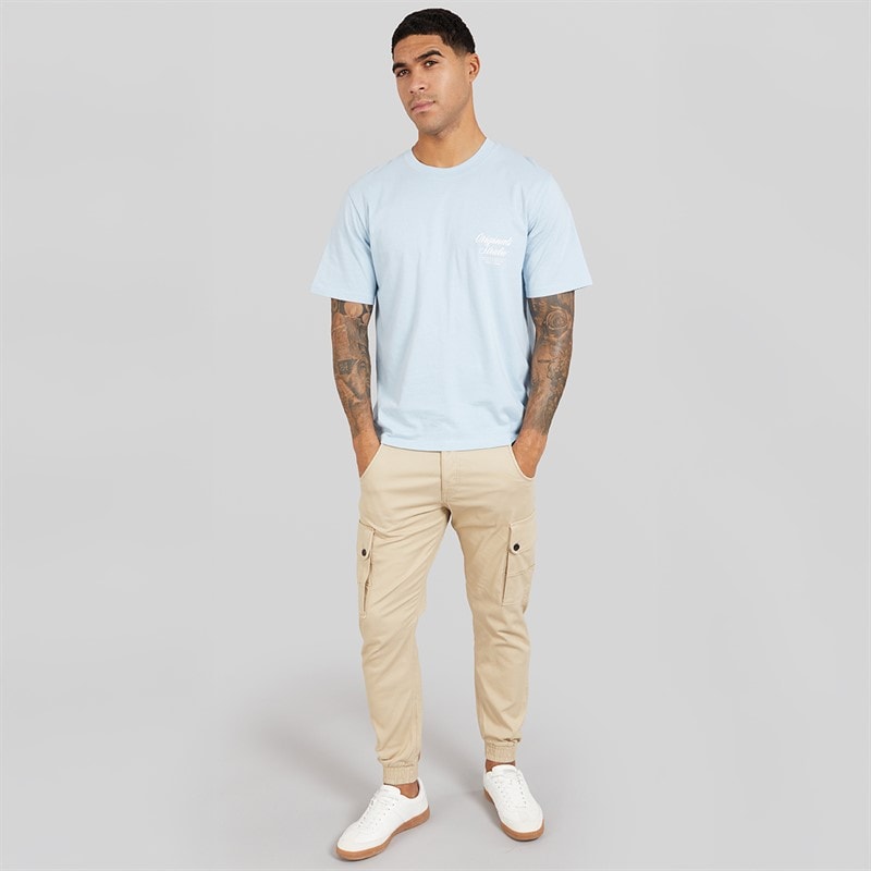 JACK & JONES Herre Paul Warner AKM 111 Cargo Bukser Beige - Billede 3