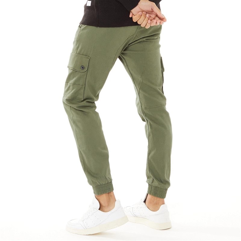 JACK & JONES Herre Paul Warner AKM 111 Cargobukser Olivengrøn - Billede 2