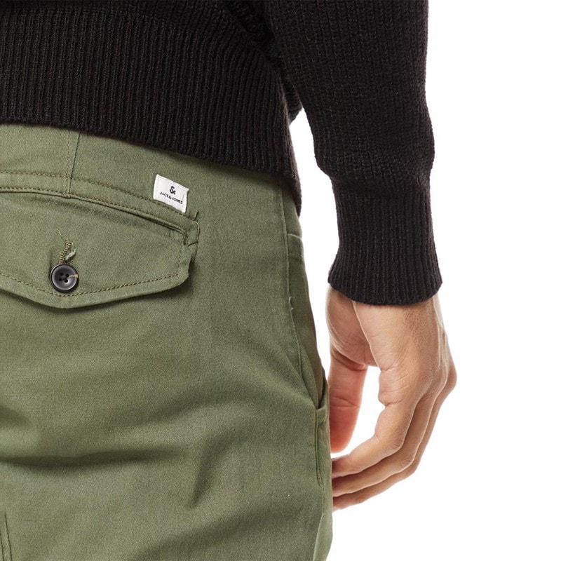 JACK & JONES Herre Paul Warner AKM 111 Cargobukser Olivengrøn - Billede 3