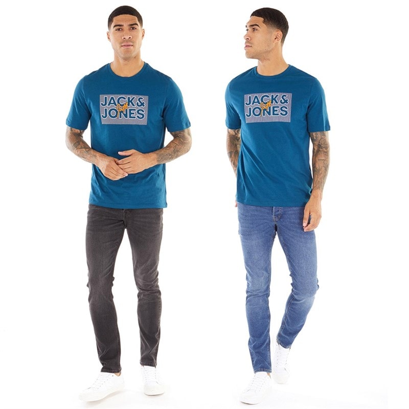 JACK & JONES Herre Glenn Sq354/327 To-pak Jeans Blå/Sort - Billede 4