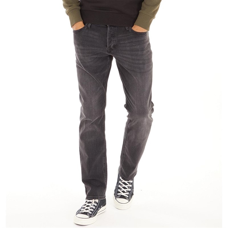 JACK AND JONES Herre Glenn Sq354 Slim Jeans Vasket Sort