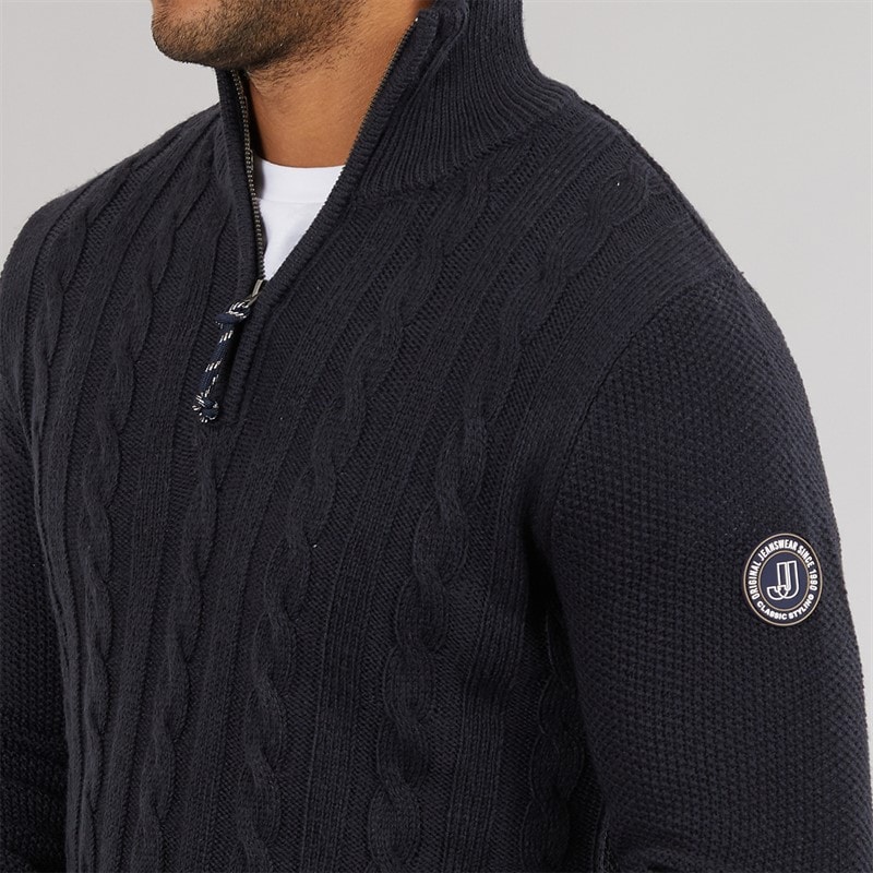 JACK & JONES Herre Shane Strikket Trøje Blå Blazer - Billede 5