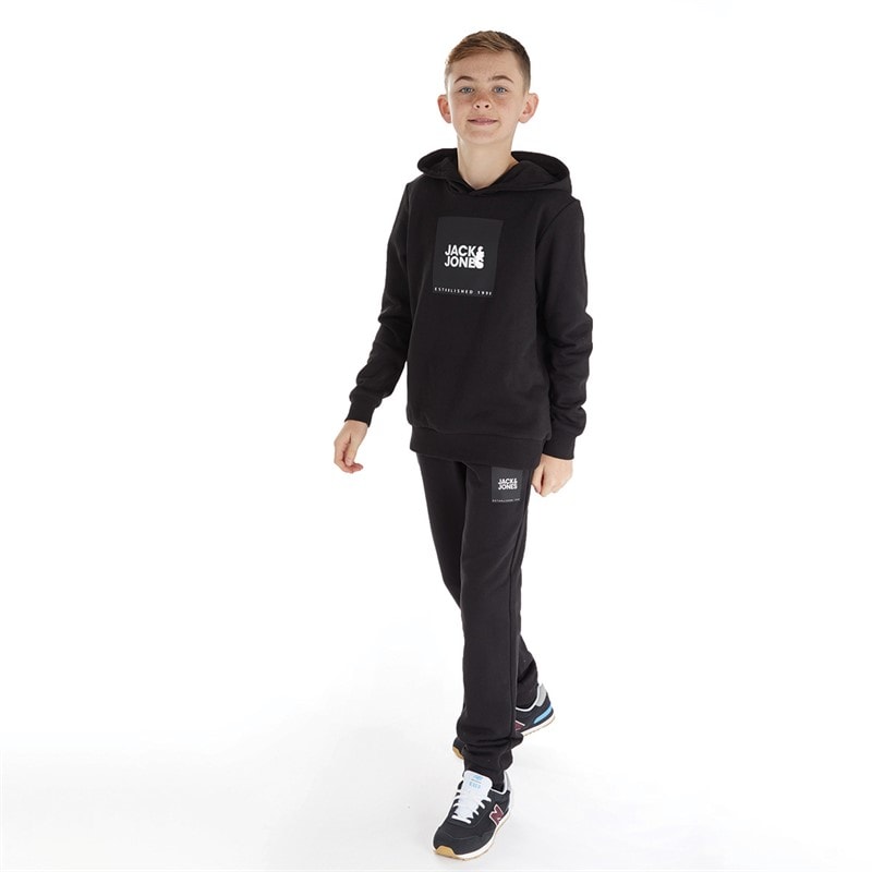 JACK & JONES Drengenes Lås Træningsdragt Sort - Billede 4