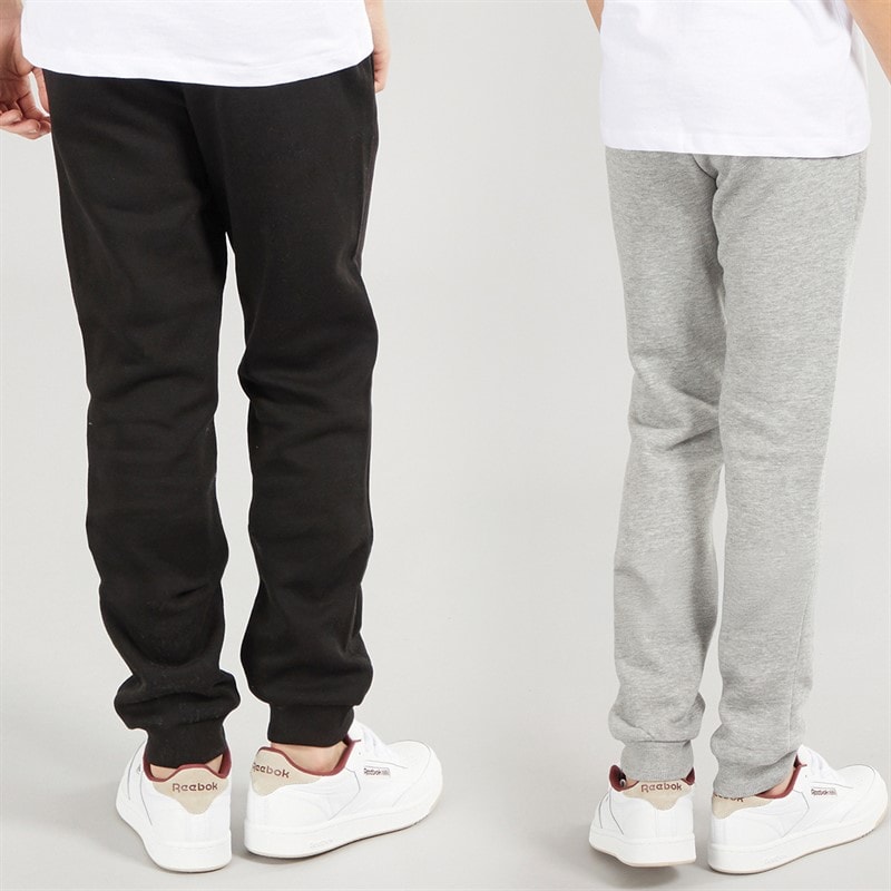 JACK & JONES Drenge Thomas Joggingbukser 2-pak Lys grå Melange/Sort - Billede 2