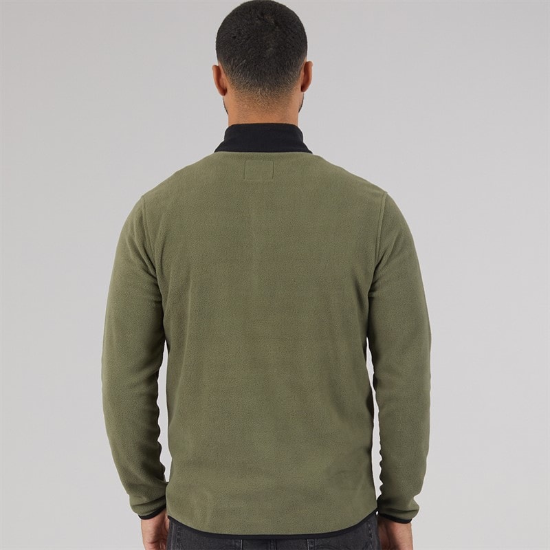 JACK & JONES Mænd Halv Zip Fleece Dusty Olive - Billede 2