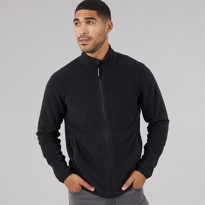 JACK & JONES Fleecejakke til Herre med lynlås, sort - Billede 3