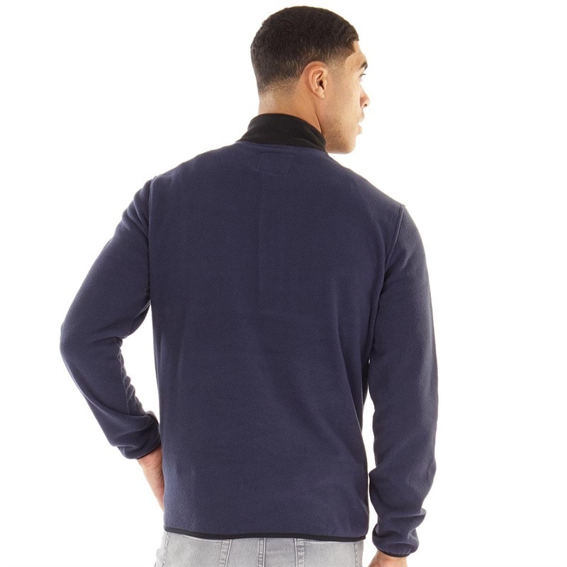 JACK & JONES Herre Blå Fleece Halvzip-Blazer med Flamme - Billede 2